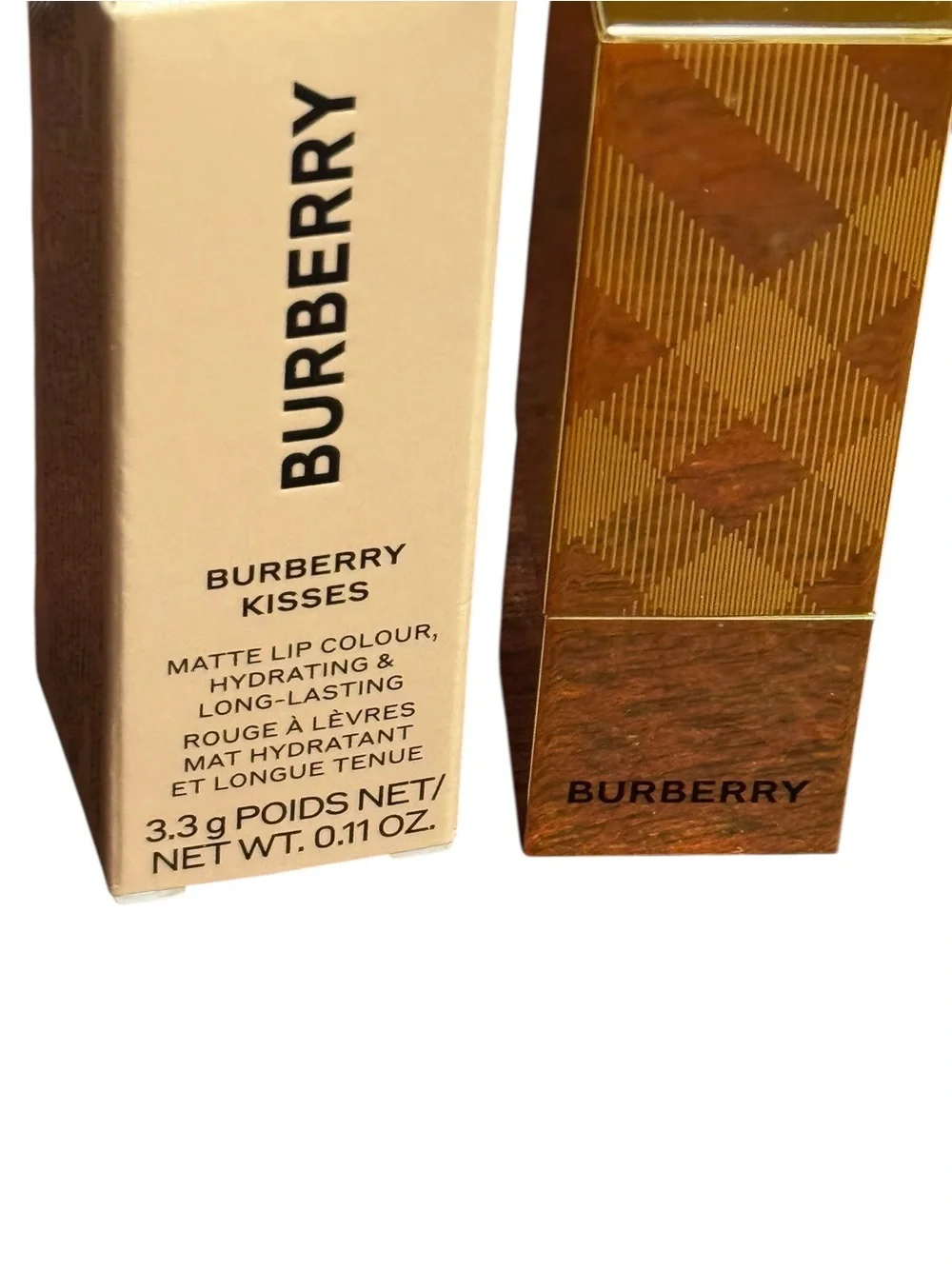 Burberry Kisses Matte Lipstick 15 Matte Deep Peach 3.3g 0.11oz New In Box